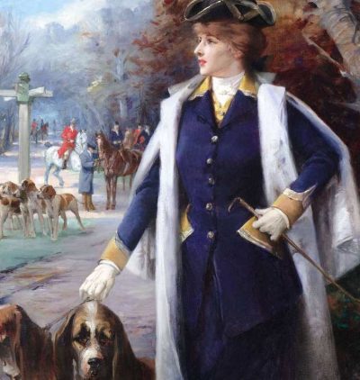 Louise Abbéma | Sarah Bernhardt | Hunting with Hounds, ca. 1897 (Detail)