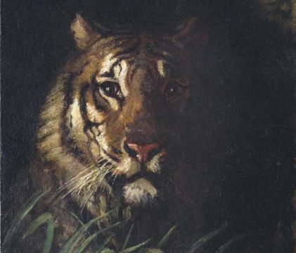 Abbott Handerson Thayer | Tiger‘s Head, 1874 (Detail)