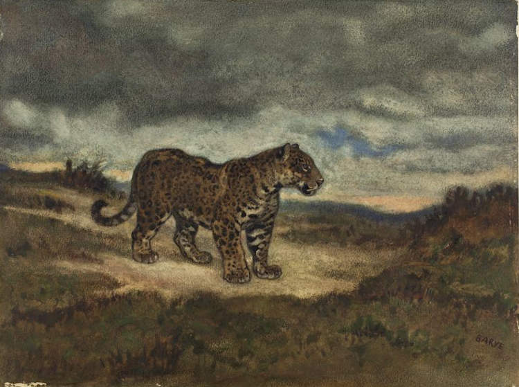 Antoine-Louis Barye | Jaguar Standing, 1830-1850 | Art Institute of Chicago