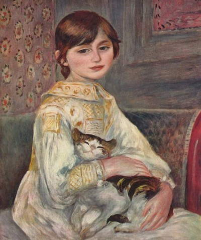 Pierre-Auguste Renoir | Mademoiselle Julie Manet mit Katze, 1887 | Musée d'Orsay Paris
