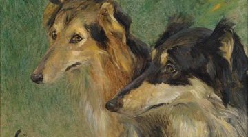 Carl Friedrich Kappstein | Porträt zweier Borzoj-Hunde, 1894