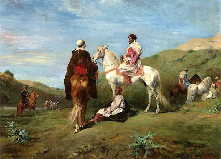 Eugène Fromentin | A Meeting of Arabs Chiefs, 1874 | Privatbesitz