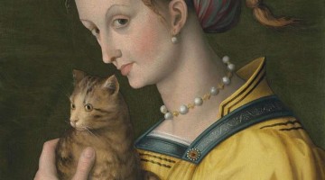 Francesco Bacchiacca | Porträt einer jungen Frau mit Katze, 1525-1530