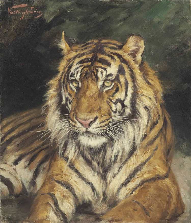 Geza Vastagh | A Reclining Tiger