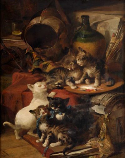 Henry Weekes | Katzenbande, 1876