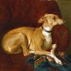Jacques-Raymond Brascassat | A Greyhound resting on the a chair, 1836