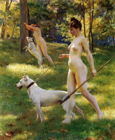 Julius LeBlanc Stewart | Nymphs Hunting, 1898