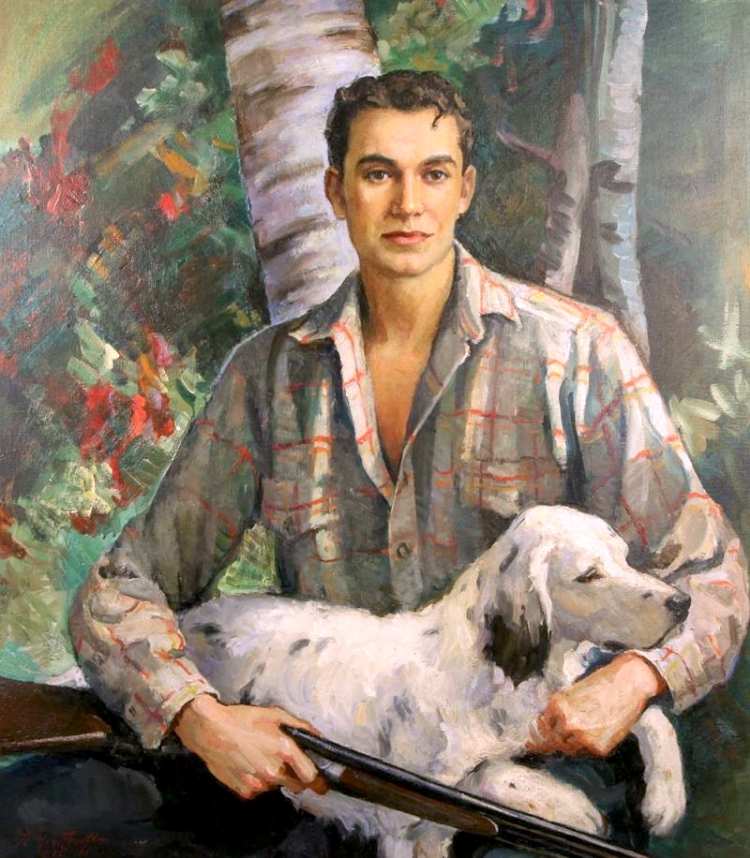 Nikolai Vasilievich Kharitonov | Hunter with a Dog, 1935 | Privatbesitz