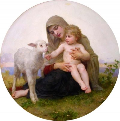 William-Adolphe Bouguereau | The Virgin with the Lamb, 1903 | Privatbesitz