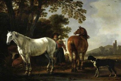 Abraham van Calraet | Landscape with Figures and Horses | Fitzwilliam Museum – University of Cambridge