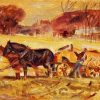 Albert Henry Krehbiel | Loading the Farm Wagon, 1918 | Privatbesitz
