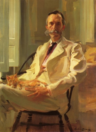Cecilia Beaux | Henry Sturgis Drinker (Man with the Cat), 1898 | Smithsonian American Art Museum