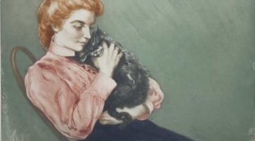 Charles Maurin | Young Woman with a Cat | Privatbesitz | Bildquelle: The-Athenaeum.org