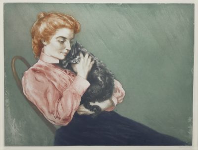 Charles Maurin | Young Woman with a Cat