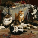 Charles van den Eycken | Kittens at Play, 1903
