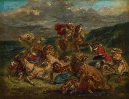 Eugène Delacroix | Lion Hunt, 1860/61