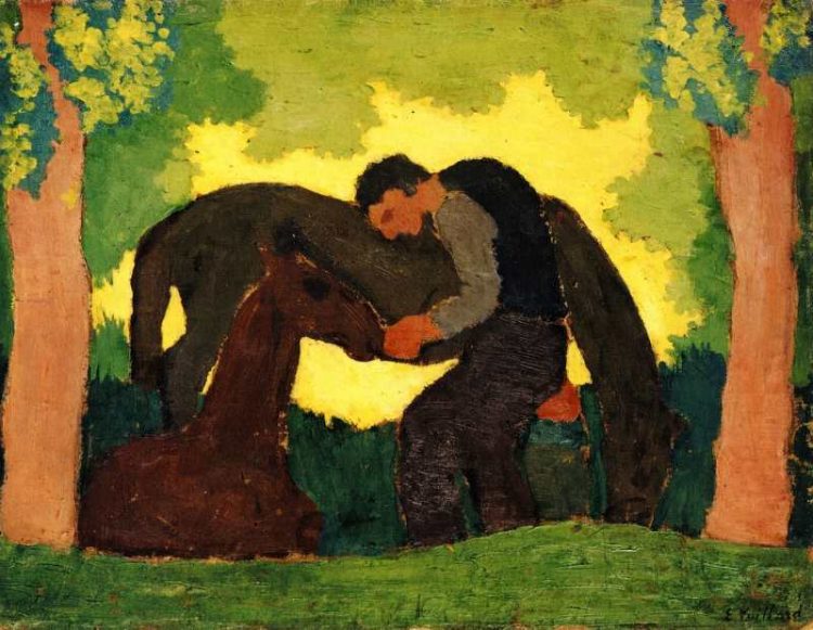 Édouard Vuillard | Man with Two Horses, 1890 | Privatsammlung