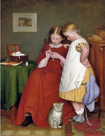 Edward Thompson Davis | The Crochet Lesson, 1859