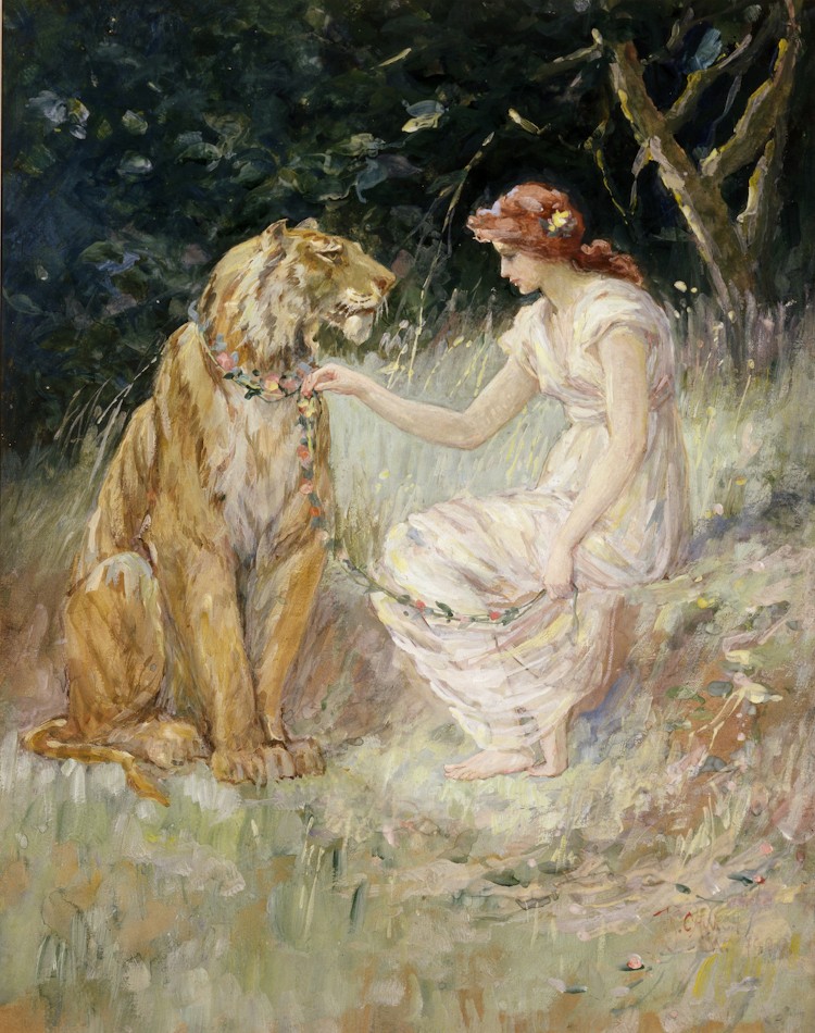 Frederick Stuart Church | Lady and the Tiger, 1900 | Smithsonian American Art Museum