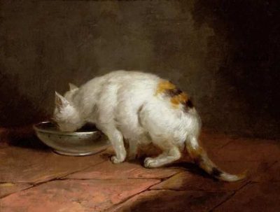 George Morland | Trinkende Katze