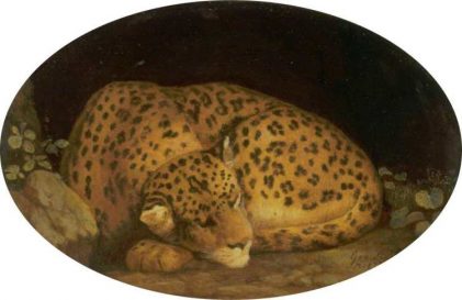 George Stubbs | Sleeping Leopard, 1777