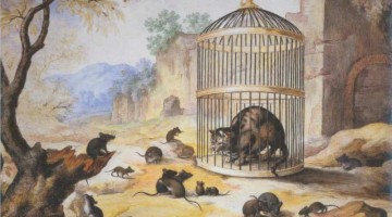 Gottfried Mind | Katze in einem Käfig