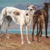 Gustave Courbet | Count de Choiseul's Greyhounds | Privatbesitz