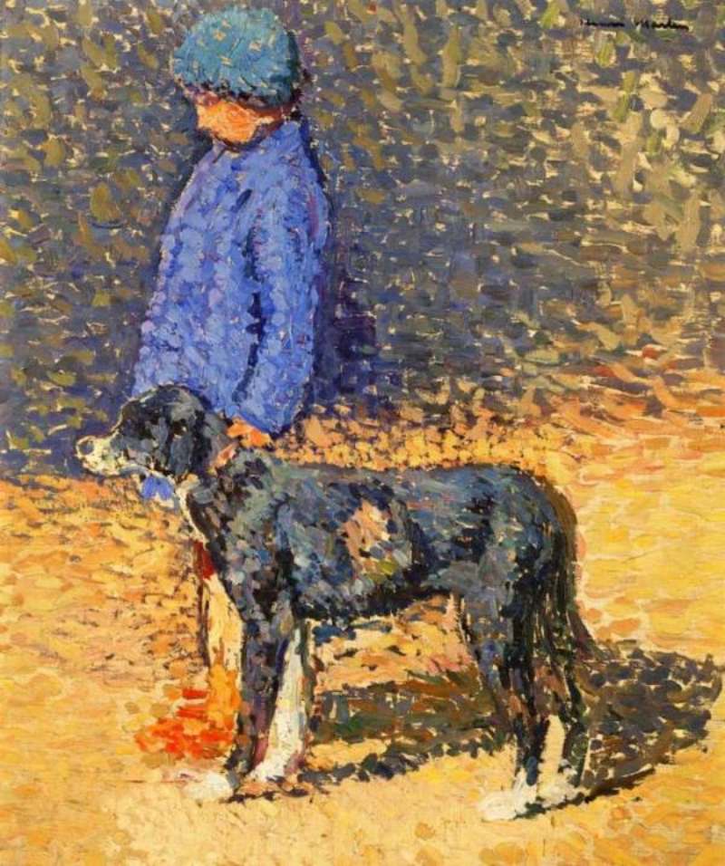 Henri Martin | Girl and Dog