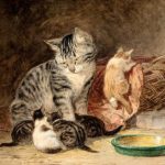 Henriëtte Ronner-Knip | Cat with kittens