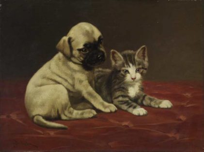 John Henry Dolph | Good Friends (Puppy and Kitten)