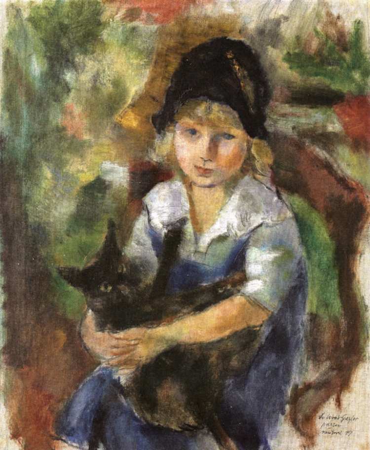 Jules Pascin | Little Girl with Cat, 1917 | Privatbesitz
