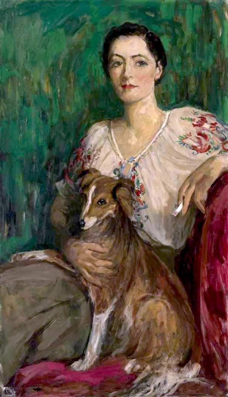 Sir John Lavery | Miss Delphine Reynolds and Her Sheltie, 1936-1937
