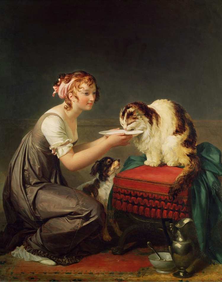 Marguerite Gérard | The Cat's Lunch | Musee Fragonard, Grasse, France