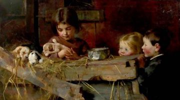 Marianne Stokes | Childhood's Treasures, 1886 | Photo credit: Nottingham City Museums