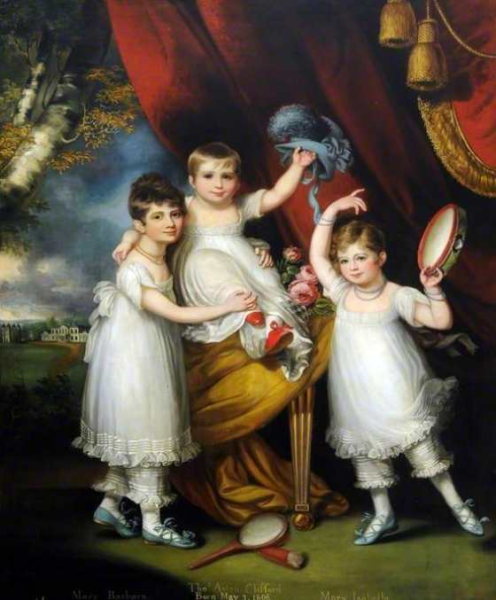 Mather Brown | Miss Mary Barbara (1801–1876), Miss Mary Isabella (1804–1828), and Master Thomas Aston Clifford (1806–1870)