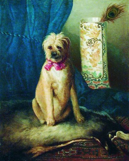 Nikolai Jegorowitsch Swertschkow | A Dog with Ribbon