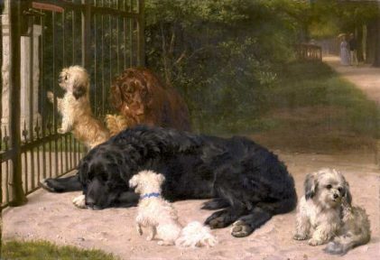Otto Bache | Five Dogs, 1870