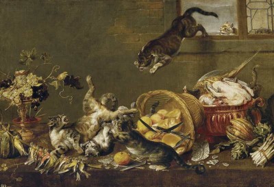 Paul de Vos | Cats Fighting in a Larder, 1630-1640 | Museo del Prado Madrid