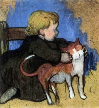 Paul Gauguin | Mimi and Her Cat, 1890