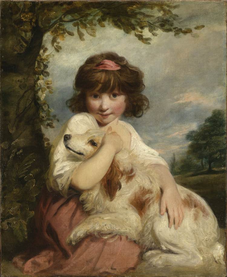 Joshua Reynolds | A Young Girl and Her Dog, 1780 