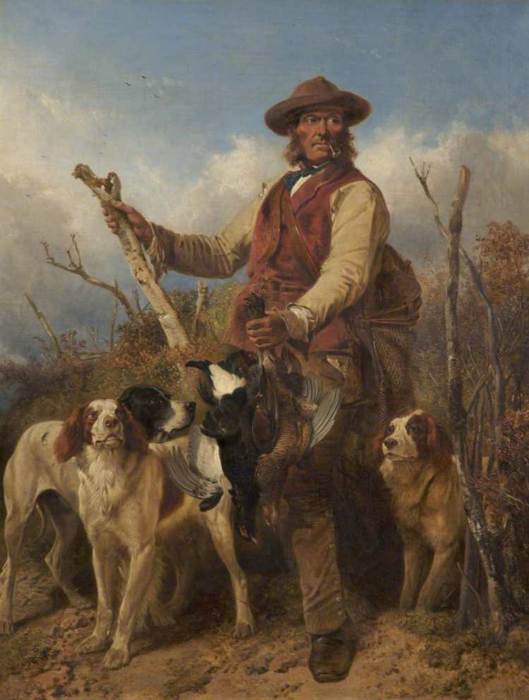 Richard Ansdell | Gamekeeper with Dogs, 1866 | Photo credit: Bury Art Museum 