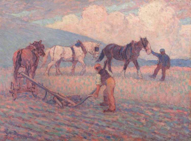 Robert Pollhill Bevan | The Turn Rice-Plough, Sussex, ca. 1909 | Photo credit: Yale Center for British Art