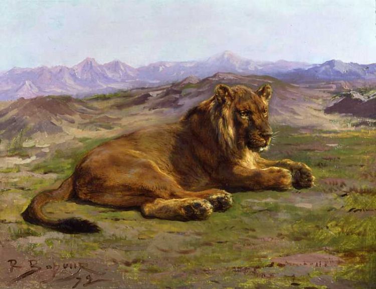 Rosa Bonheur | Couching Lion, 1872