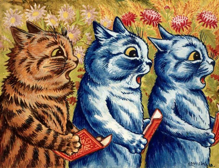Louis Wain |Three Cats Singing | Photo credit: Wellcome Collection