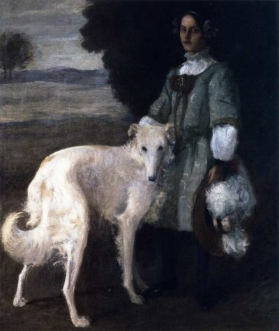 William Merritt Chase | Alice with Wolfhound, 1898 | Parrish Art Museum, Southampton, NY